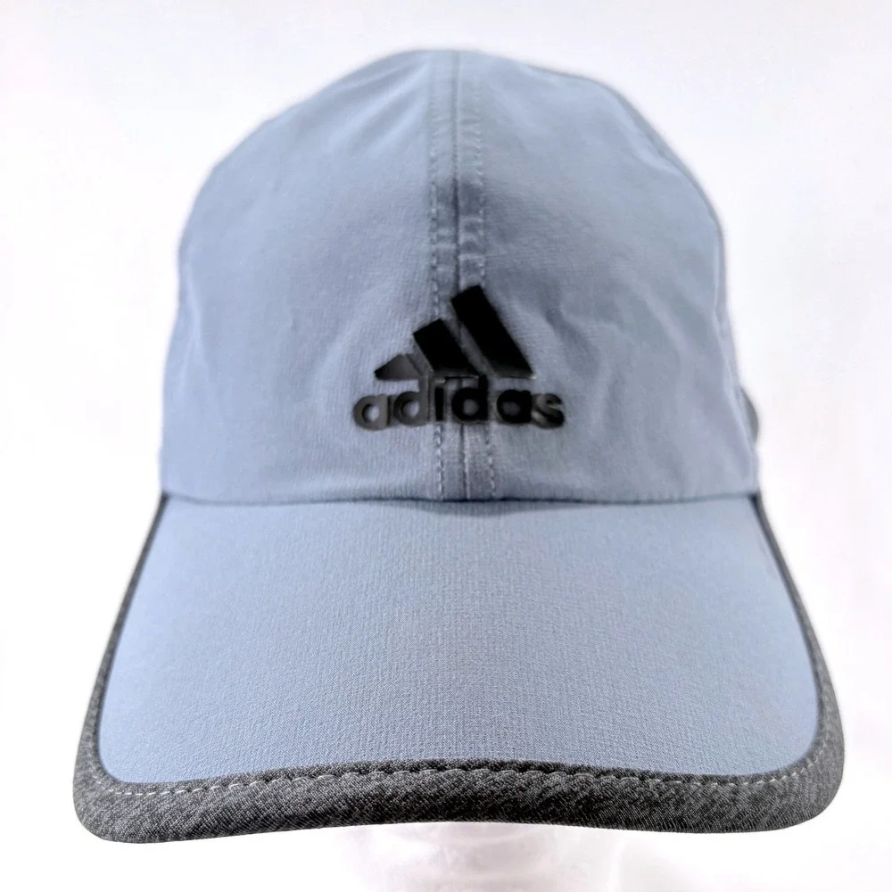 Adidas Climalite Gray Running Adjustable Sporty Performance Baseball Cap Hat